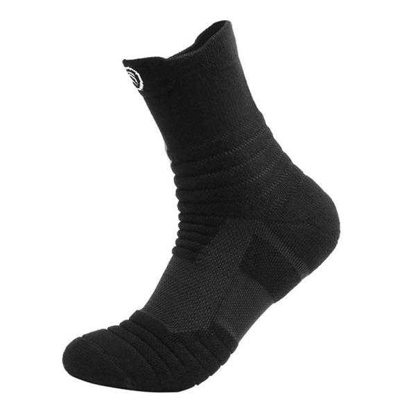 3-Pair: Men's Thick Towel Bottom Breathable Sweat-absorbent Outdoor Sports Running Socks Elite Basketball Sports Socks