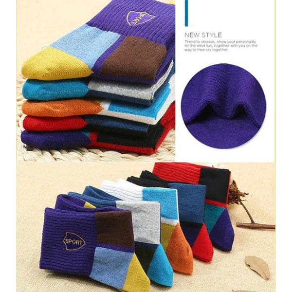 5-Pair: Men's Sports And Leisure Tube Socks
