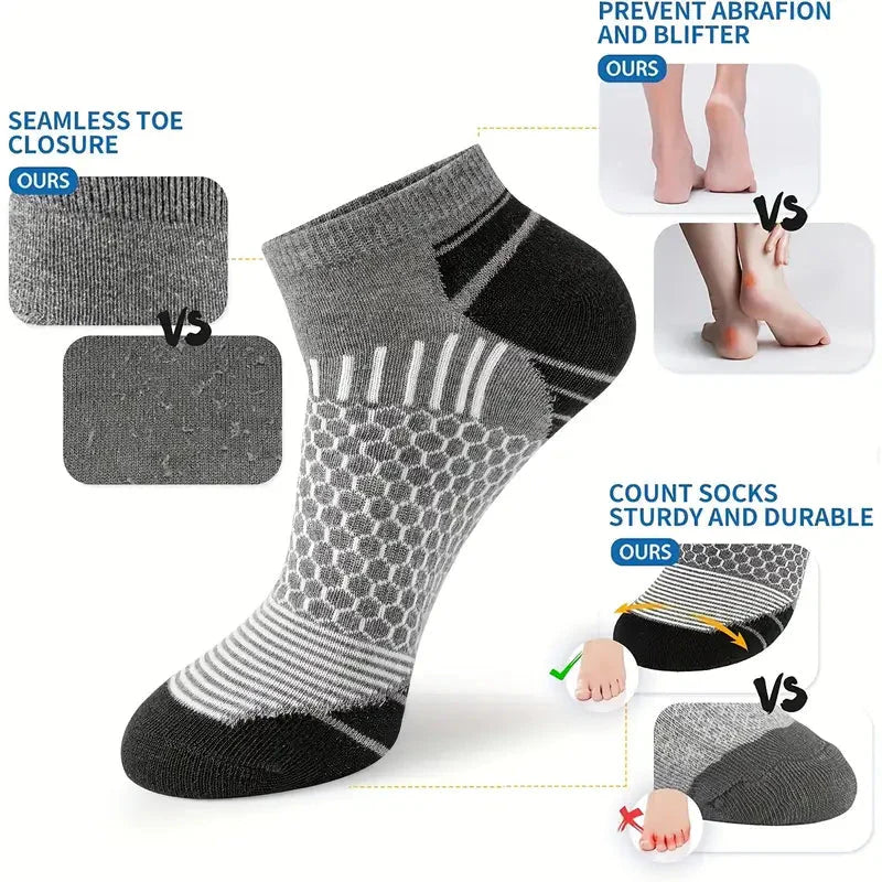 20-Pairs: Men's Outdoor Color Matching Low-Top Socks