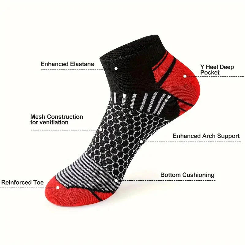 20-Pairs: Men's Outdoor Color Matching Low-Top Socks