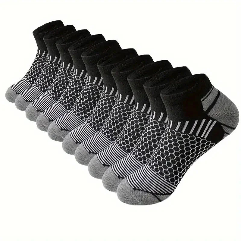 20-Pairs: Men's Outdoor Color Matching Low-Top Socks
