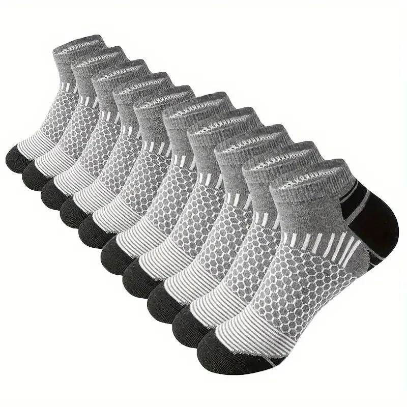 20-Pairs: Men's Outdoor Color Matching Low-Top Socks