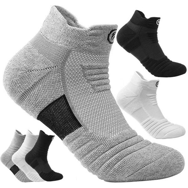 3-Pair: Men's Thick Towel Bottom Breathable Sweat-absorbent Outdoor Sports Running Socks Elite Basketball Sports Socks