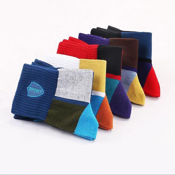 5-Pair: Men's Sports And Leisure Tube Socks